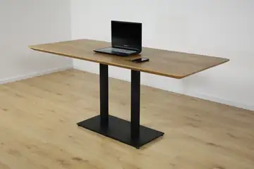 Massivholztisch Eiche 180 × 80 cm | Japandi Design | Schweizer Kante – Produktansicht 3
