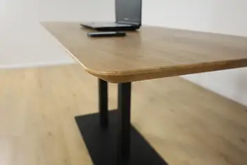 Massivholztisch Eiche 180 × 80 cm | Japandi Design | Schweizer Kante – Produktansicht 5